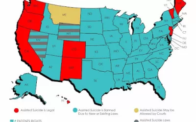 Euthanasia and assisted suicide US legality map