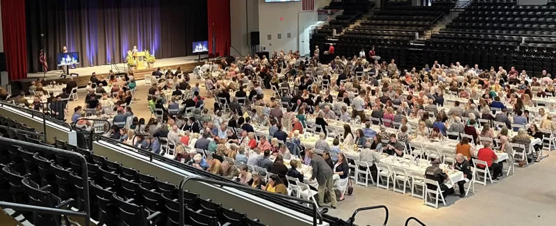 The ProLife banquet crowd sitting at tables