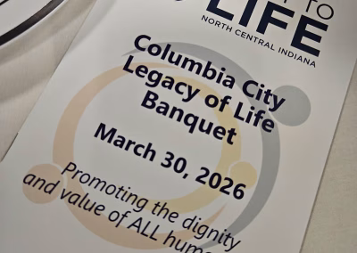 Columbia City Prolife Banquet Table Setting